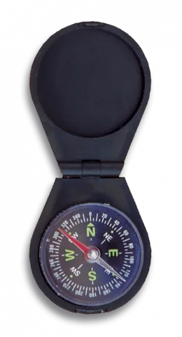 Brújula de Fibra Dingo en PVC Color Negra con Tapa Incluida, en blister 33142