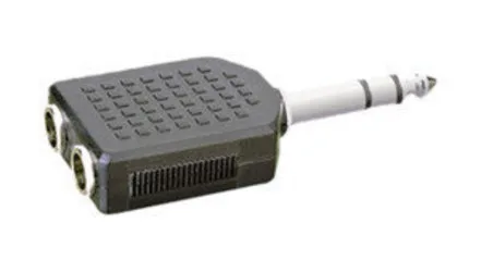 Adaptador estéreo 6.35 mm a doble hembra estéreo 6.35 mm Electro Dh 13.450 8430552022595