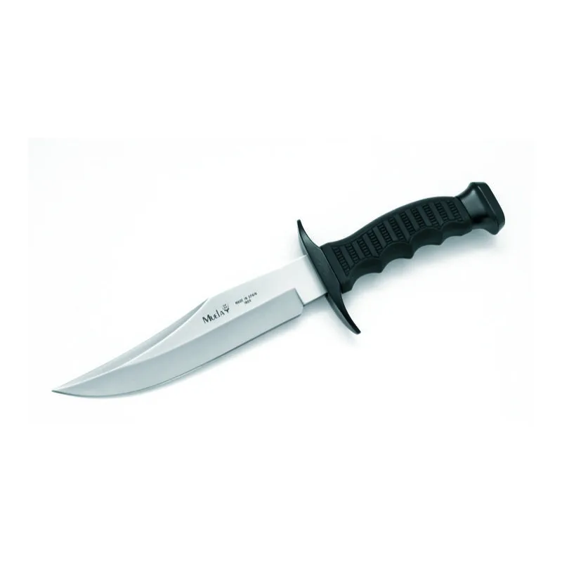 Cuchillo Muela Big Mountain 95-181, puño de goma, zamak negro, tamaño total 30,5 cm, peso 370 gramos + tarjeta multiusos de regalo