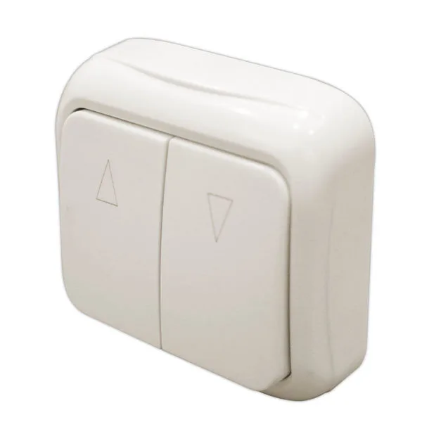 Pulsador doble de superficie para control de persianas de 80 × 80 × 30 mm Electro Dh 36.475 8430552140541