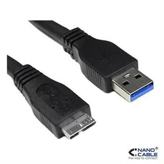 Nanocable CABLE USB 3.0, TIPO A/M-MICRO B/M, NEGRO, 2.0 M