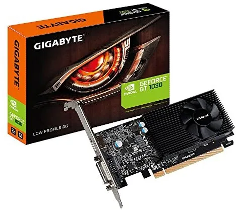 Gigabyte GV-N1030D4-2GL GeForce GT 1030 2GB GDDR4 - Tarjeta gráfica (GeForce GT 1030, 2 GB, GDDR4, 64 bit, 4096 x 2160 Pixeles, PCI Express x16 3.0)