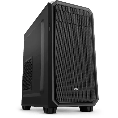 Nox coolbay mx2 caja minitorre microatx - frontal malla metalica - 2x ssd 2.5" - 2x hdd 3.5" - 1x odd 5.25" - usb 3.0, usb 2.0, sd y microsd - soporta refrigeracion liquida - ventilador de 120mm incluido - hasta 4 ventiladores