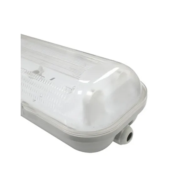 Pantalla para 2 tubos LED Electro DH con longitud 1200 mm, estanca IP65, de ABS y policarbonato, 81.001/2X1200