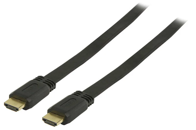 Cable plano HDMI™ de Alta Velocidad con Ethernet conector HDMI™ - conector HDMI™ de 3.00 m en color negro Valueline