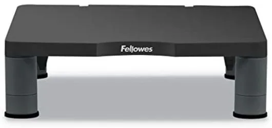 Fellowes - Soporte Elevador para Monitor estándar, para Ordenador de sobremesa y portátil, Ajustable en Altura, Color Grafito