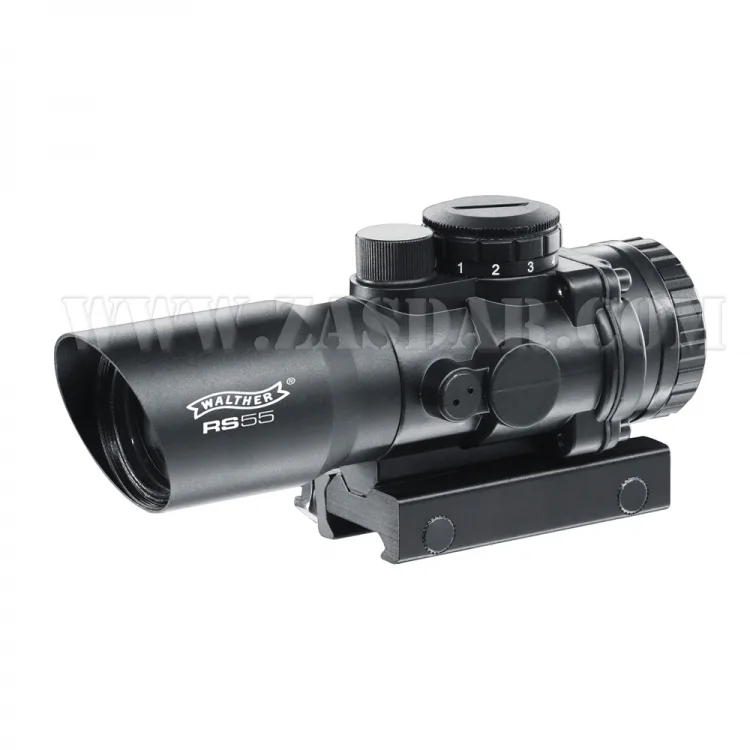 Visor iluminado Walther, parallax ajustado en 10 m, incl. montura, RS55 3 x 32 CI U2.1036