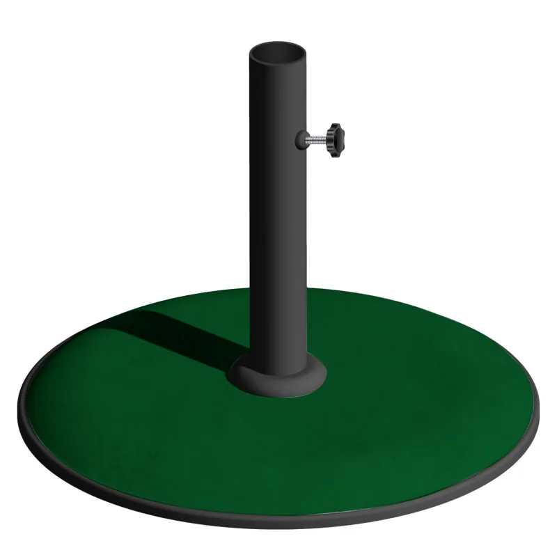 Kroma - Pie redondo de parasol de cemento colorido 15 Kg, color verde