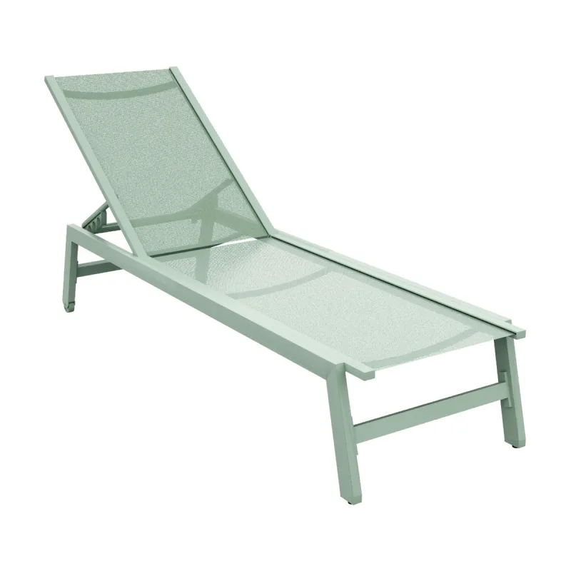 Nilo - Tumbona de jardín playa piscina 192x55x30 cm en aluminio y textileno