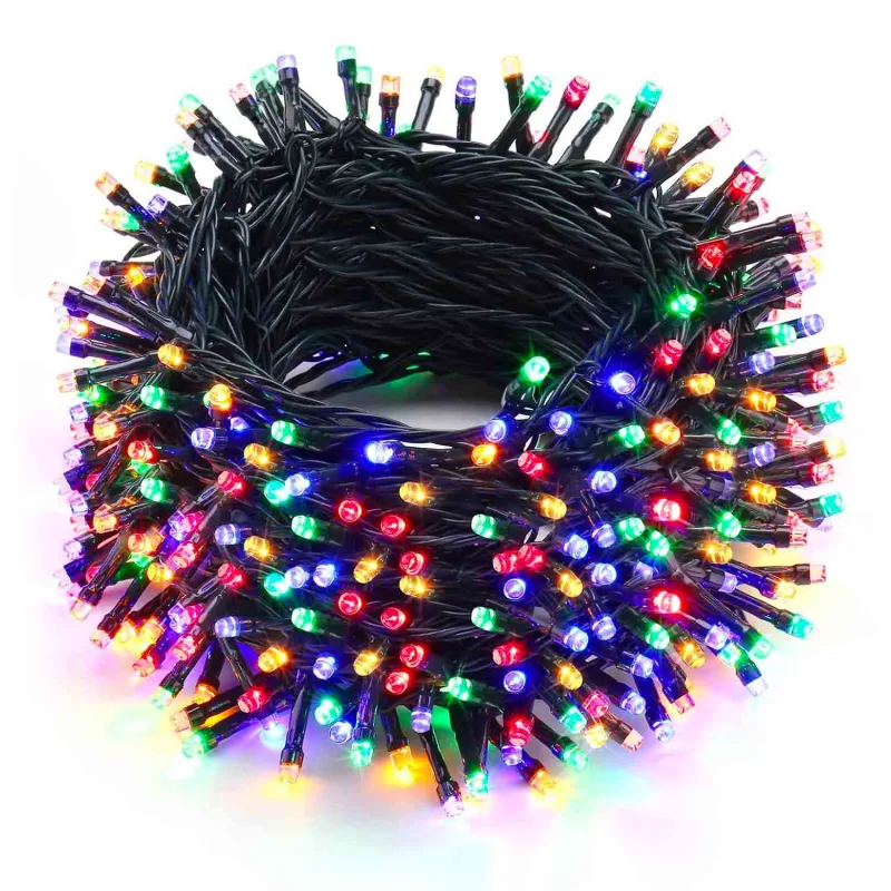 Luces Navidad Multicolor, guirnalda luces exterior 300 LED