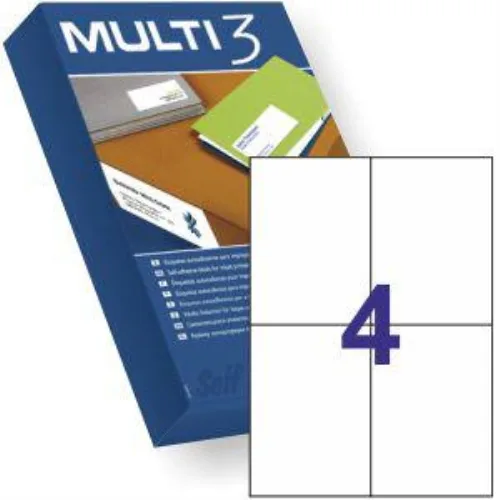 MULTI 3 10531 - Etiquetas adhesivas para impresión, inkjet laser y fotocopiadoras - Medida 105 x 148 mm, pack de 500 hojas
