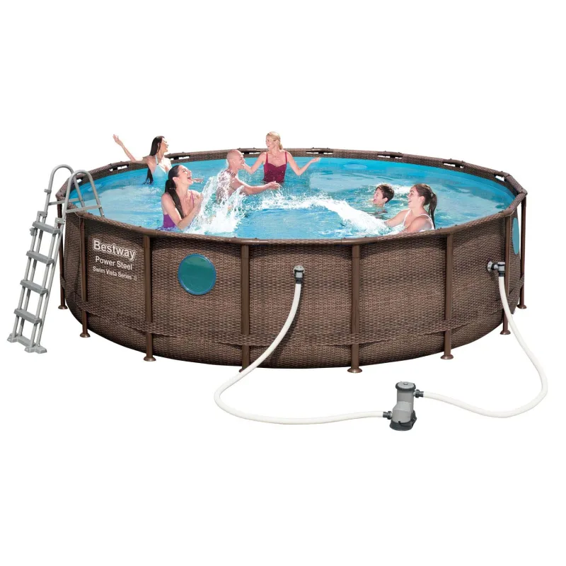 Bestway Piscina elevada redonda 488x122 cm - Estructura Tritech