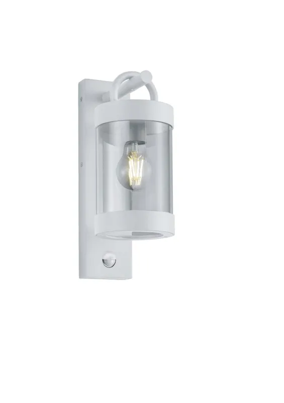 Sambesi Applique Da Esterno Lanterna Con Sensore Di Movimento Metallo Bianco H. 33Cm