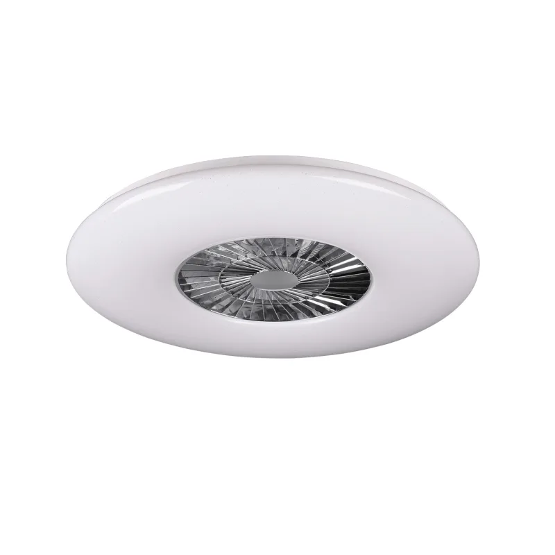 Visby - Ventilador de techo con LED SMD 56 W Ø75 cm con función verano-invierno cromo