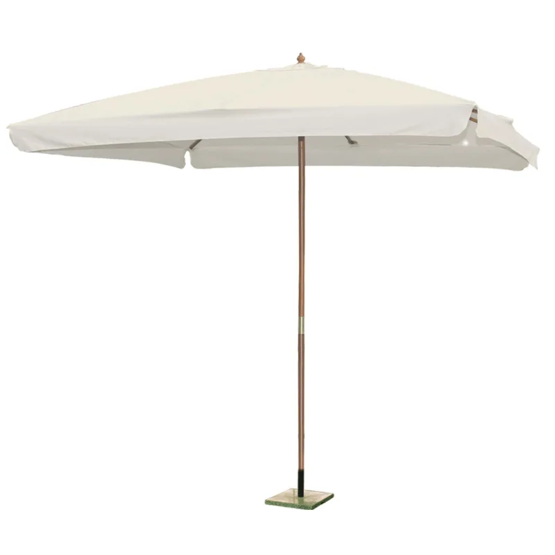 IRUY - Parasol de jardín cuadrado 3X3 M de madera - con borde