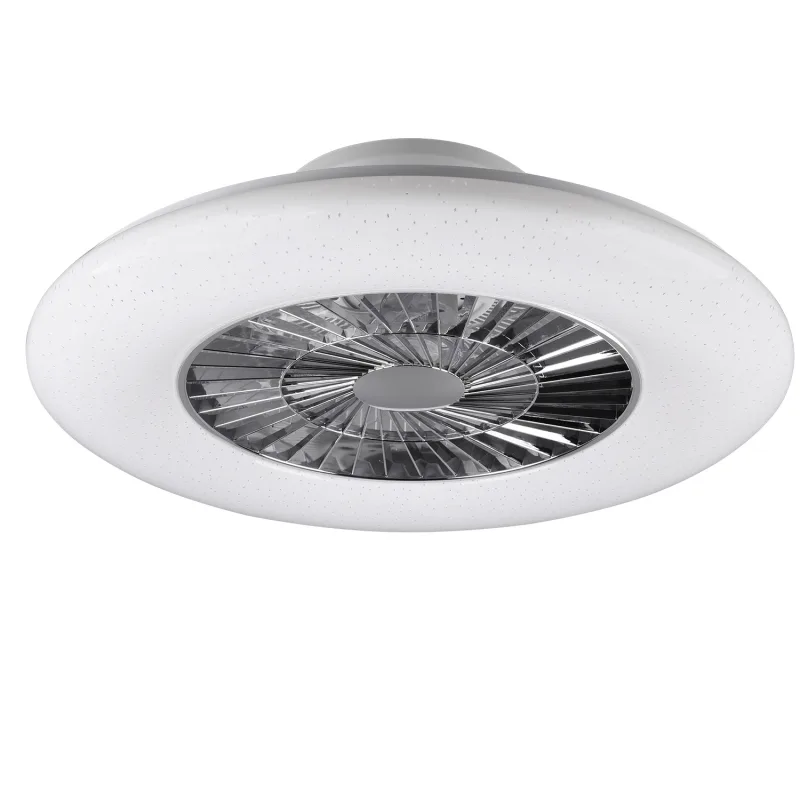 Visby - Ventilador de techo con LED SMD 38 W Ø59,5 cm con función verano-invierno cromo