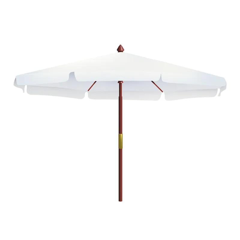 Natural XL - Parasol de jardín octogonal Ø 350 CM de madera - con borde