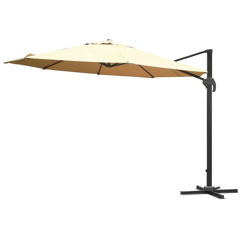 Premium - Parasol de jardín lateral de aluminio Ø 350 cm