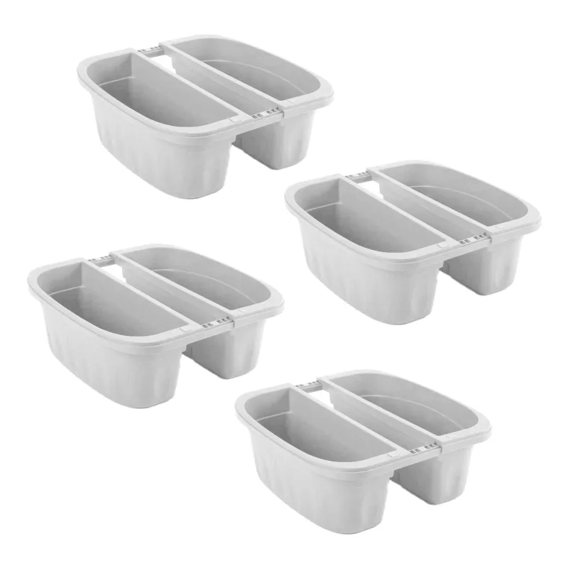 Klunia 40 - Juego De 4 Balcones Dobles De 40Cm Con Ganchos Ajustables Y Reserva De Agua