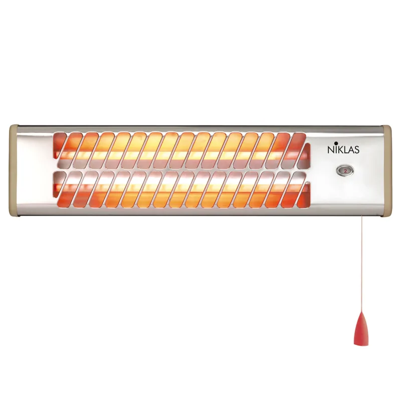 Niklas - Estufa eléctrica de pared de cuarzo 1200 W