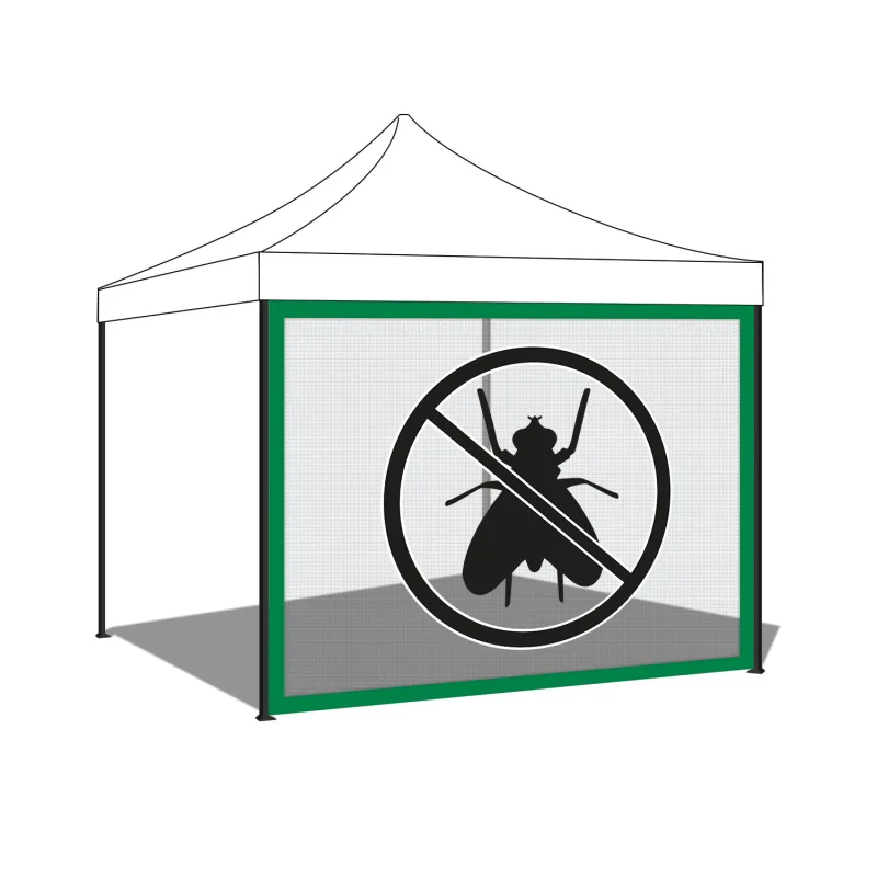 Mosquitera lateral para gazebo de jardín 300x200 cm en PVC