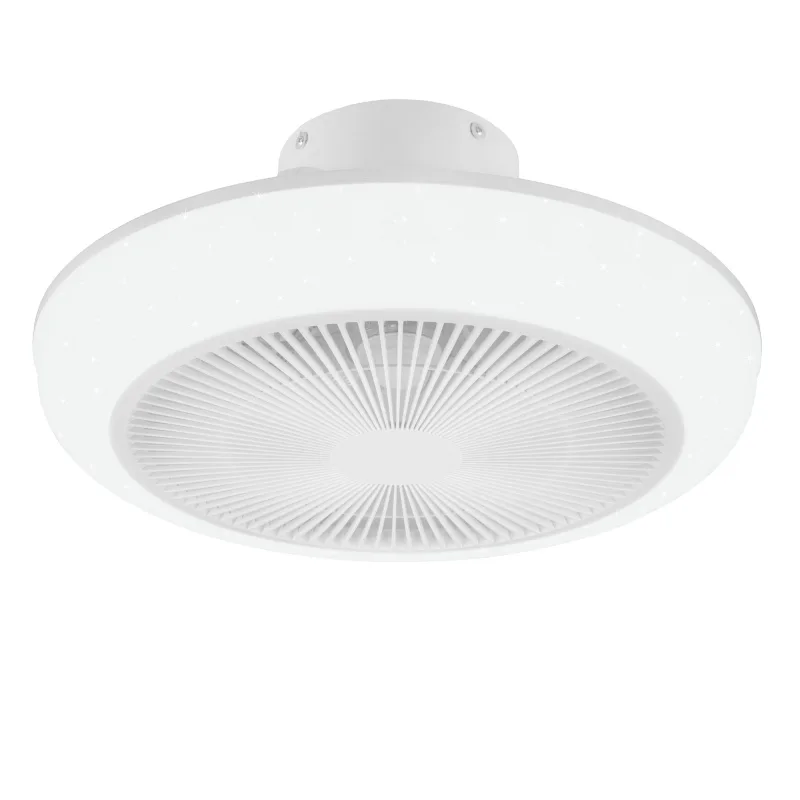 Mjolby - Ventilador de techo con LED SMD de 30 W, Ø 46 cm, con función verano-invierno, blanco