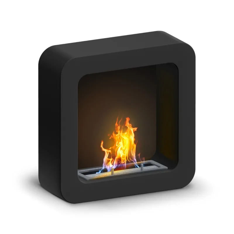 Nefertiti - Chimenea de bioetanol empotrada o independiente, dimensiones 48x48 cm