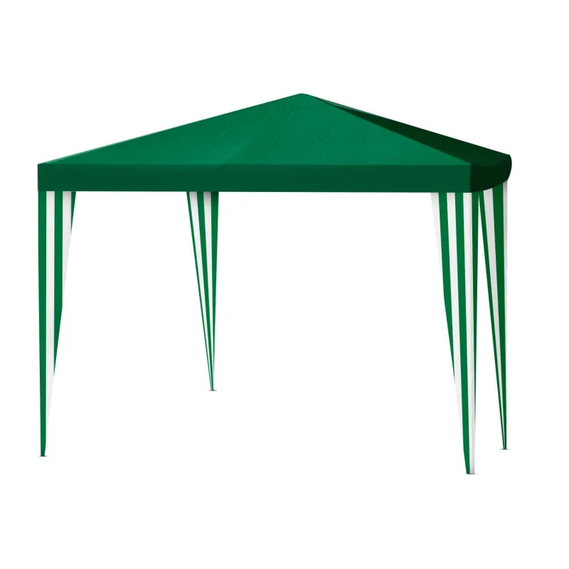 Tropicana - Cenador de jardín 3x4 m con lona sobre los soportes blanco/verde