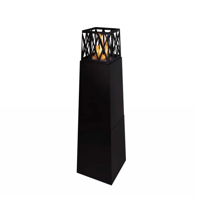 Vulcano - Chimenea de bioetanol para exterior 40x40x145 cm
