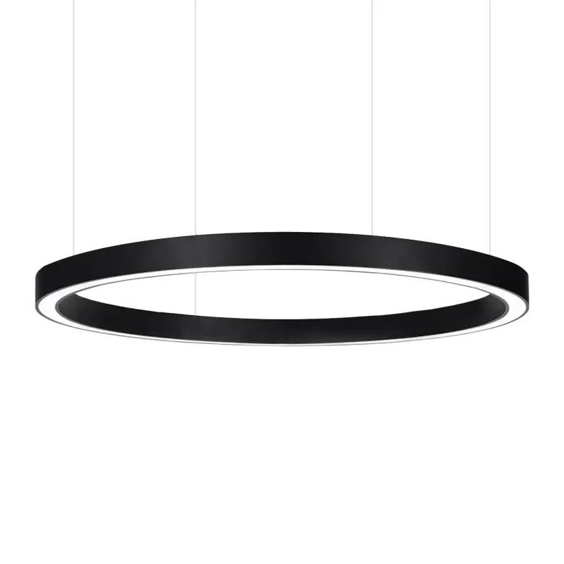 Luminaria superficie o suspendida moon 140w ø1200mm negro blanco cálido