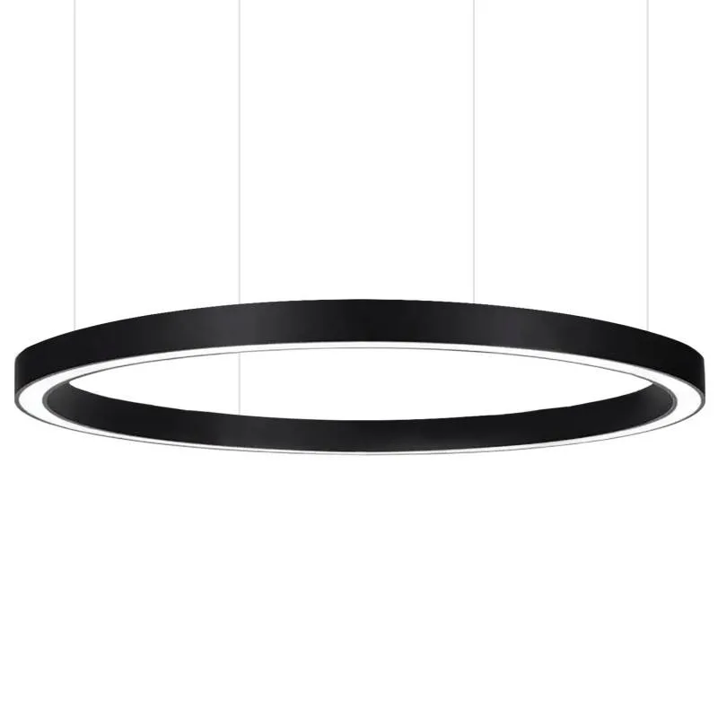 Luminaria superficie o suspendida moon 160w ø1400mm negro blanco frío
