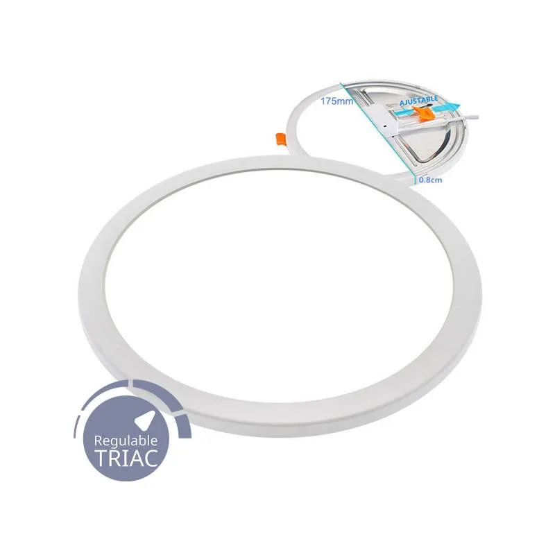 Downlight / plafón led kramfor epistar 15w ajustable triac regulable blanco neutro