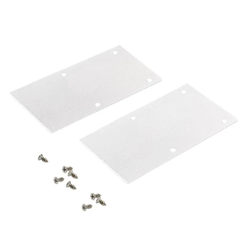 Tapas laterales 50*75mm para perfil circular moon blanco