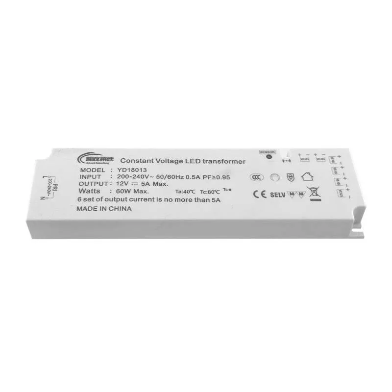 Fuente de alimentación dc12v/60w/5a 6 salidas sensor control