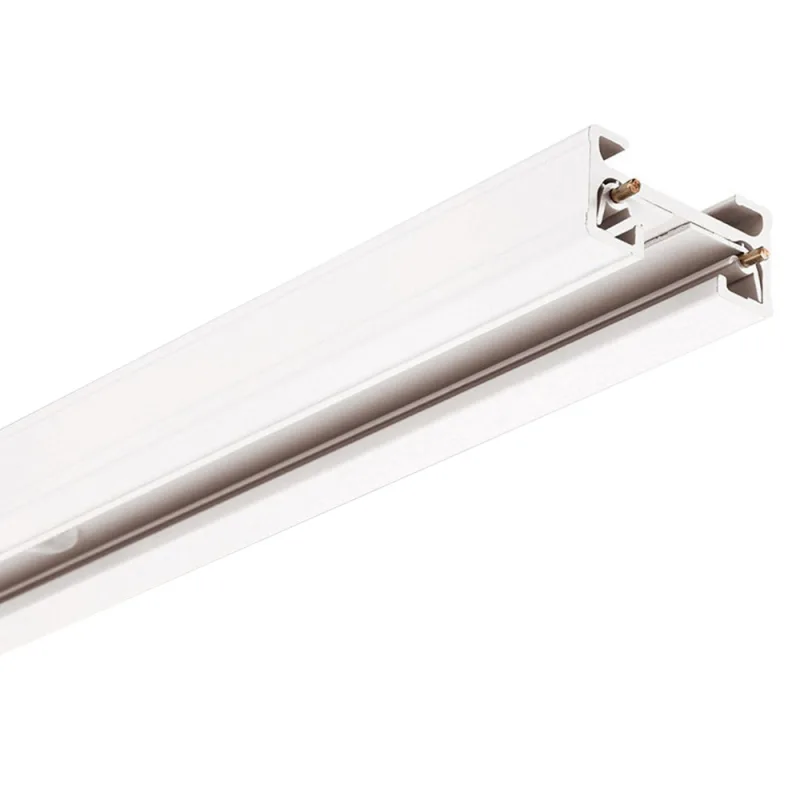 Carril monofásico con conector 2 metros blanco cuadrado