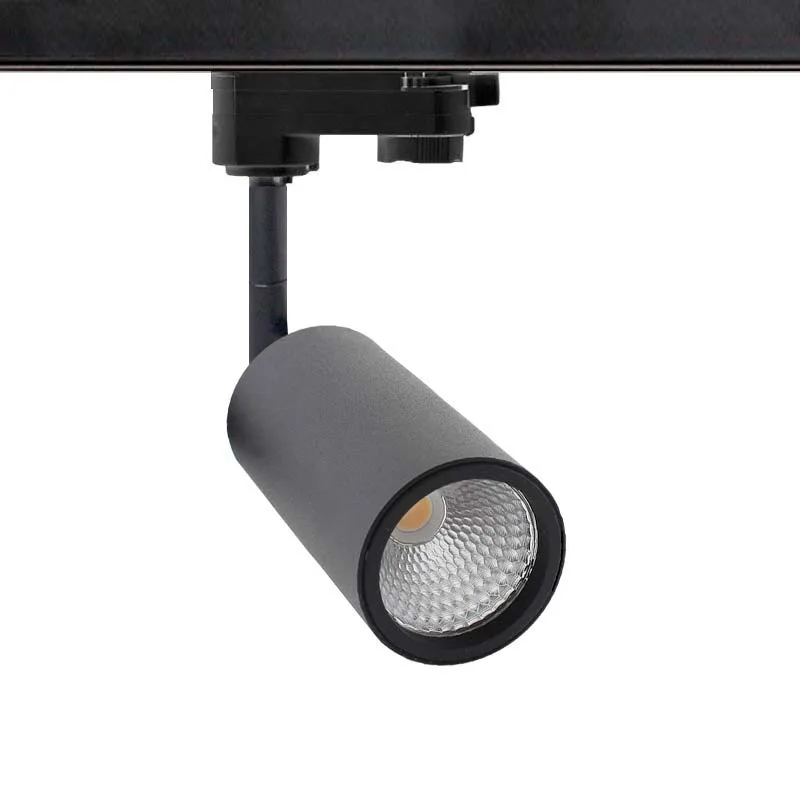 Foco carril monofásico mini cronolux rail led negro 9w blanco cálido