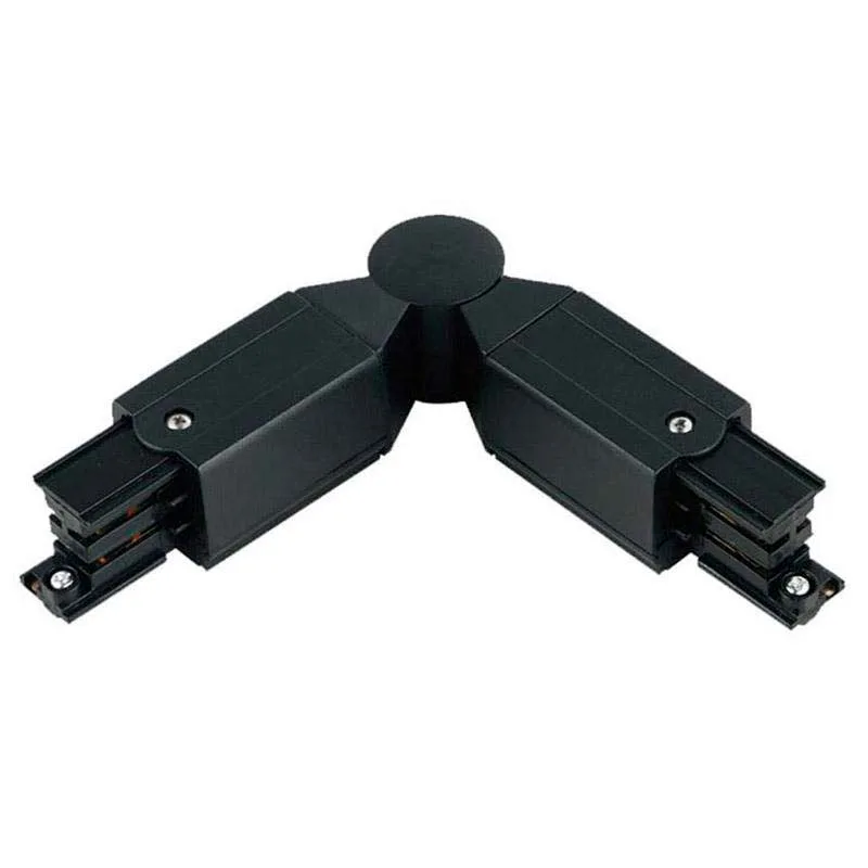 Unión articulada carril trifásico negro