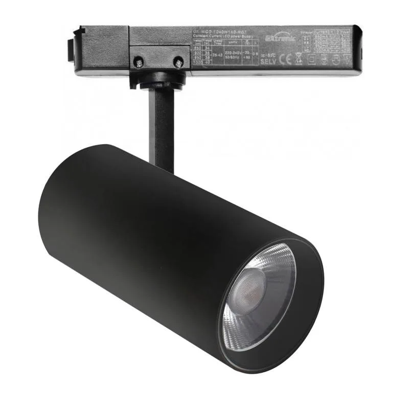 Foco led zoltar carril monofásico 34-40w cri