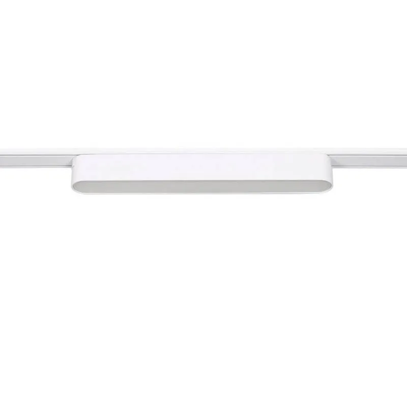 Foco carril snow slim 252mm 48v 12w 90º blanco blanco cálido