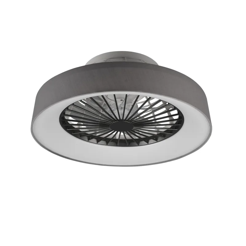 Faresund - Ventilador de techo luz LED ø47 cm con borde de tela