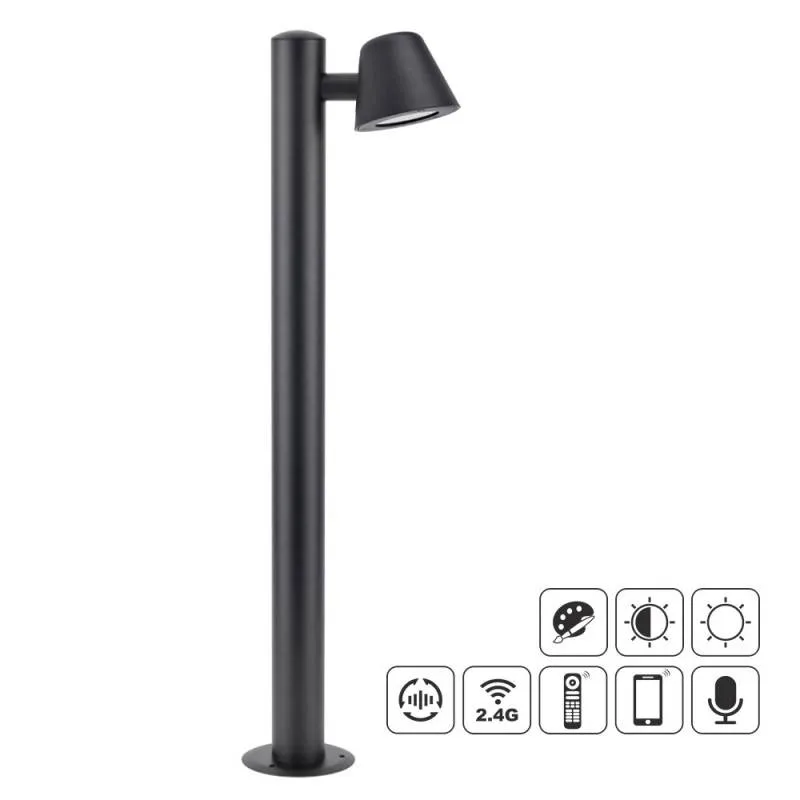 Farola de jardín led bol 7w rgb+cct 70cm rgb + blanco dual