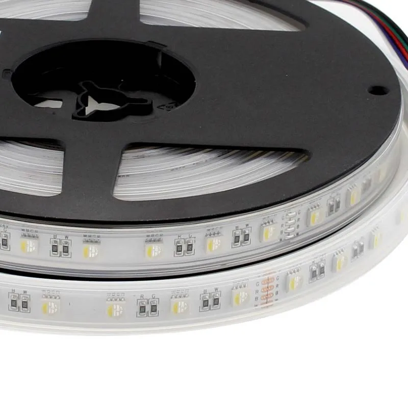 Tira led epistar smd5050 rgb+w dc24v 5m (60led/m 4 en 1) - ip67 rgb + blanco cálido