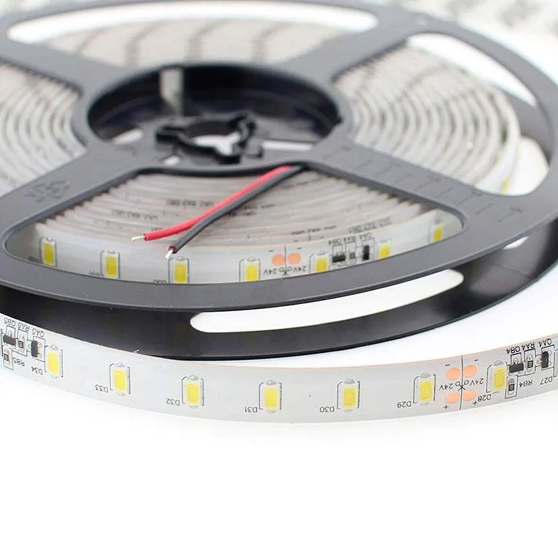 Tira led monocolor smd5630 dc24v cc 5m (70 led/m) - sensor temperatura 75w ip20 blanco frío