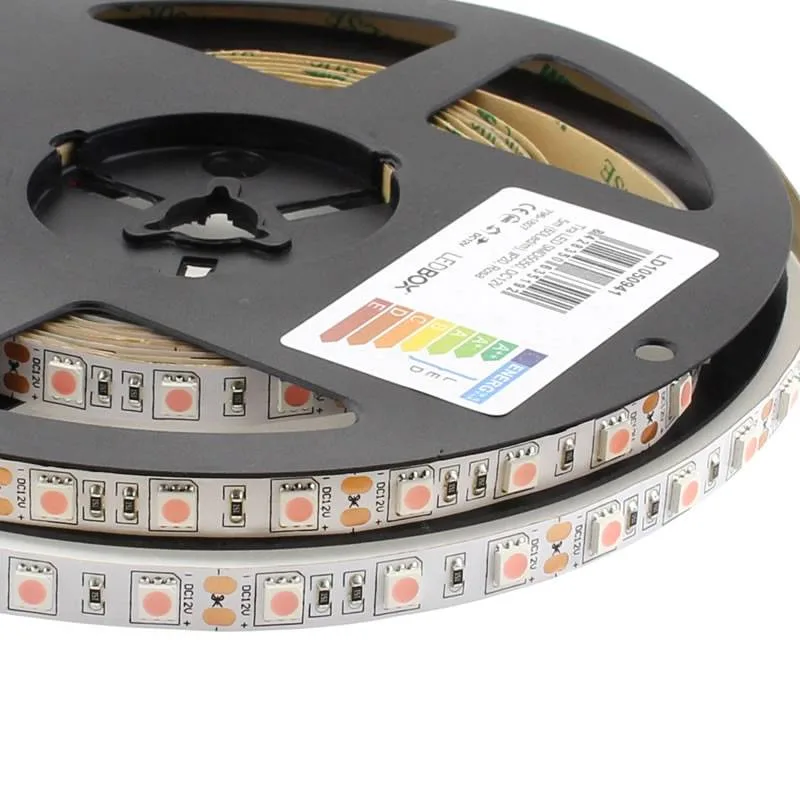Tira led smd5050 dc12v 5m (60 led/m) rosa - ip20 rosa/magenta
