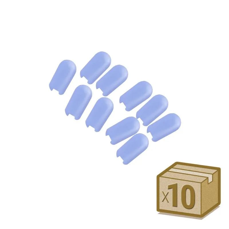 Tapa neon silicona 6x12mm color azul interior pack 10pcs