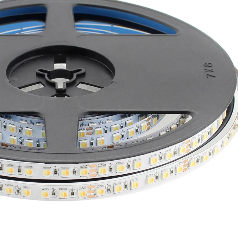 Tira led blanco dual smd3838 dc24v 5m (240 led/m) 90w ip20 blanco dual