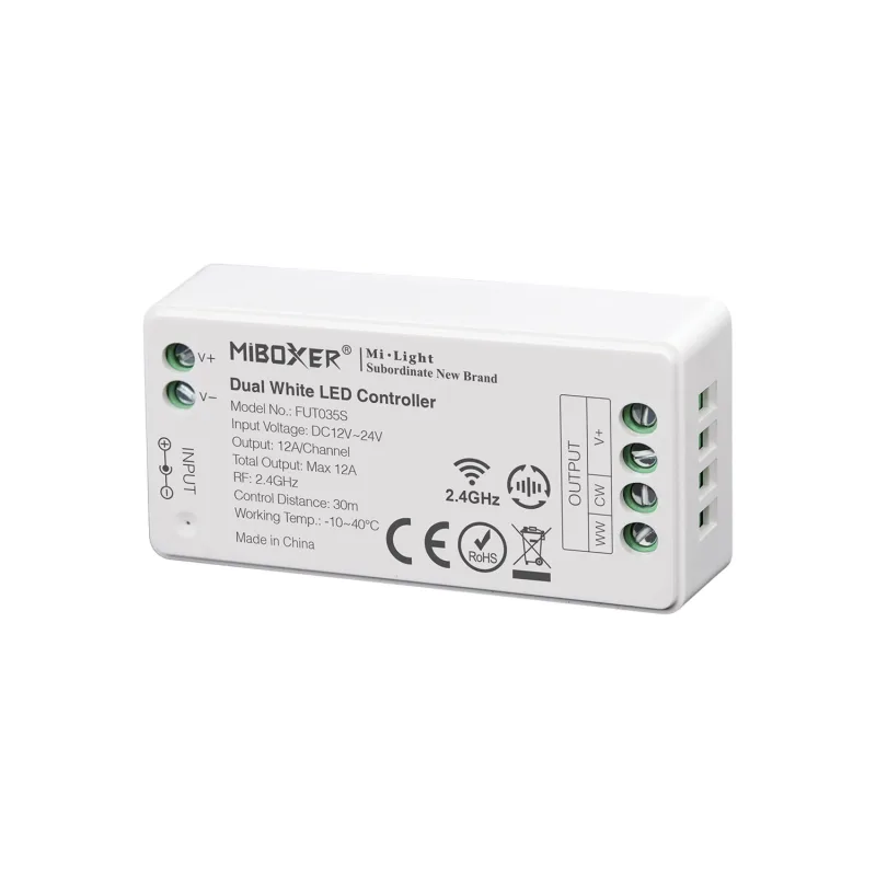 Controlador cct blanco dual mini rf 4 zonas 12a