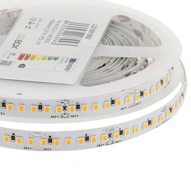 Tira led monocolor smd2835 dc24v 5m (180led/m) 100w ip20 blanco neutro
