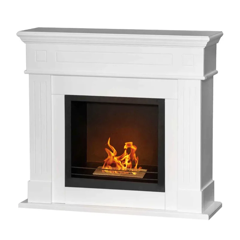 Cambridge - Chimenea de bioetanol de suelo en madera 110x37xH102 cm