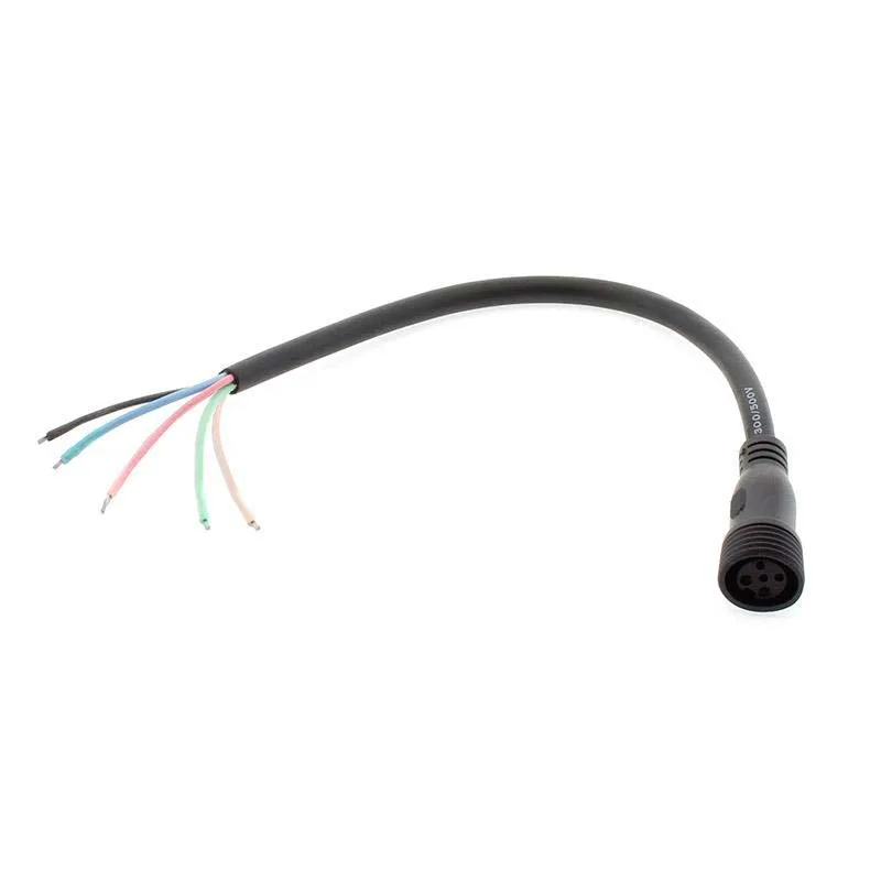 Cable conexión 5 pin 20cm ip67 negro